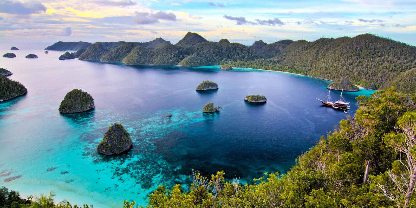 An anchorage in Raja Ampat.