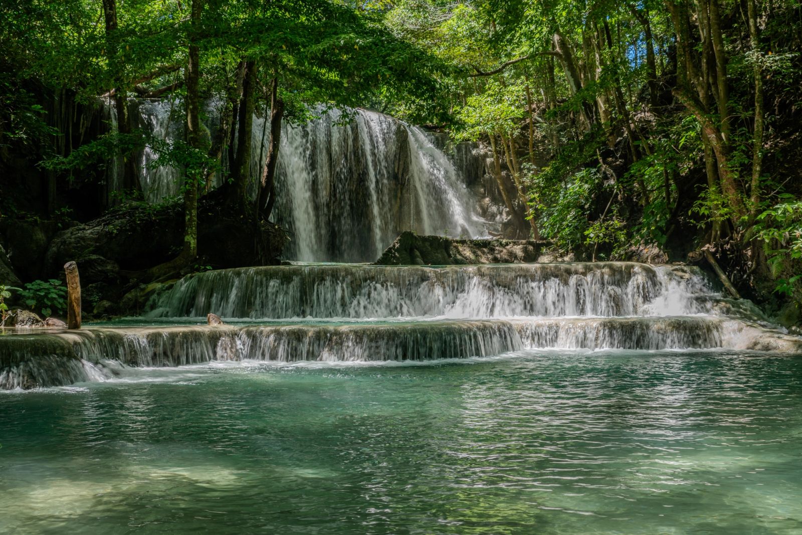 Mata Jitu waterfall terraces on Moyo Island, Indonesia