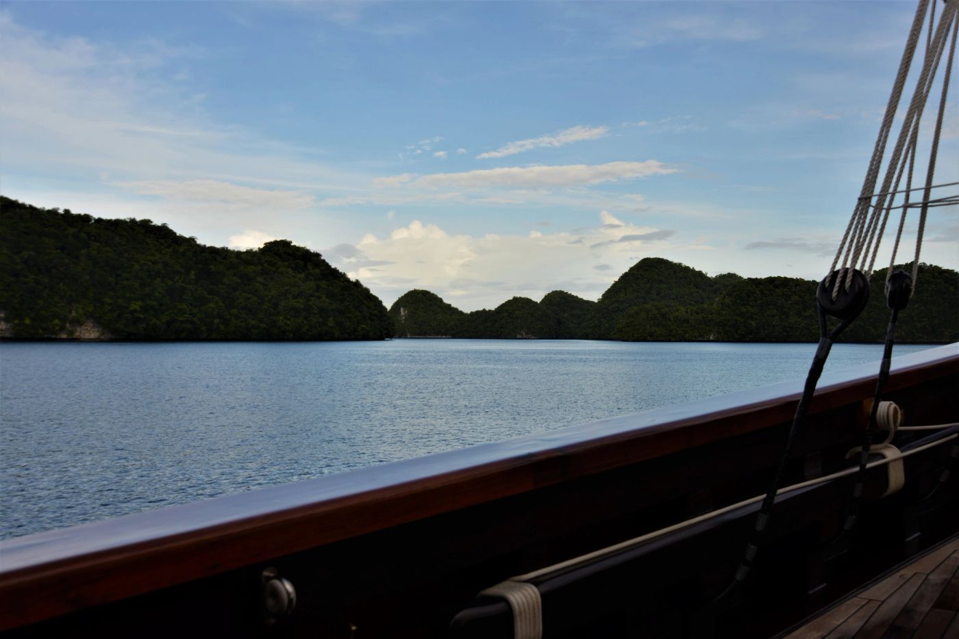 The Rock Islands from Dunia Baru's deck