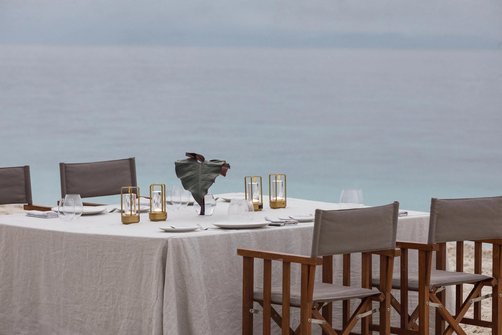 Dunia Baru Beach Dining Setup