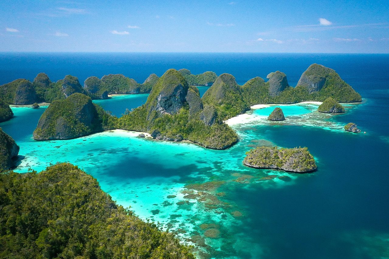 The karst islands and lagoons of Wayag