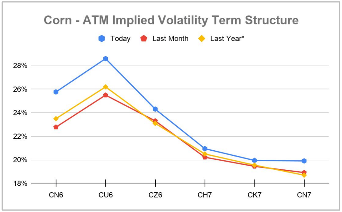 Corn - ATM Implied Volatility Term Structure