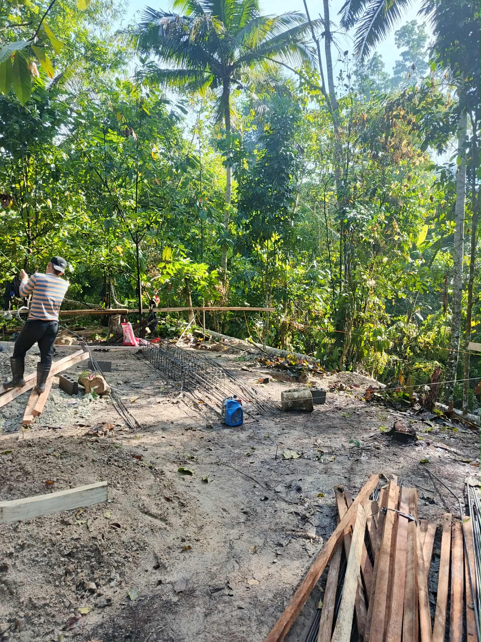 The start of the building construction — a step of faith, now about 80–90% finished.