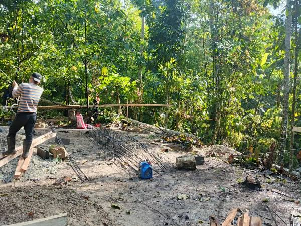 The start of the building construction — a step of faith, now about 80–90% finished.