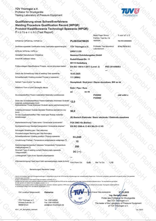 Schweißverfahrens-Qualifikation EN-ISO 15614