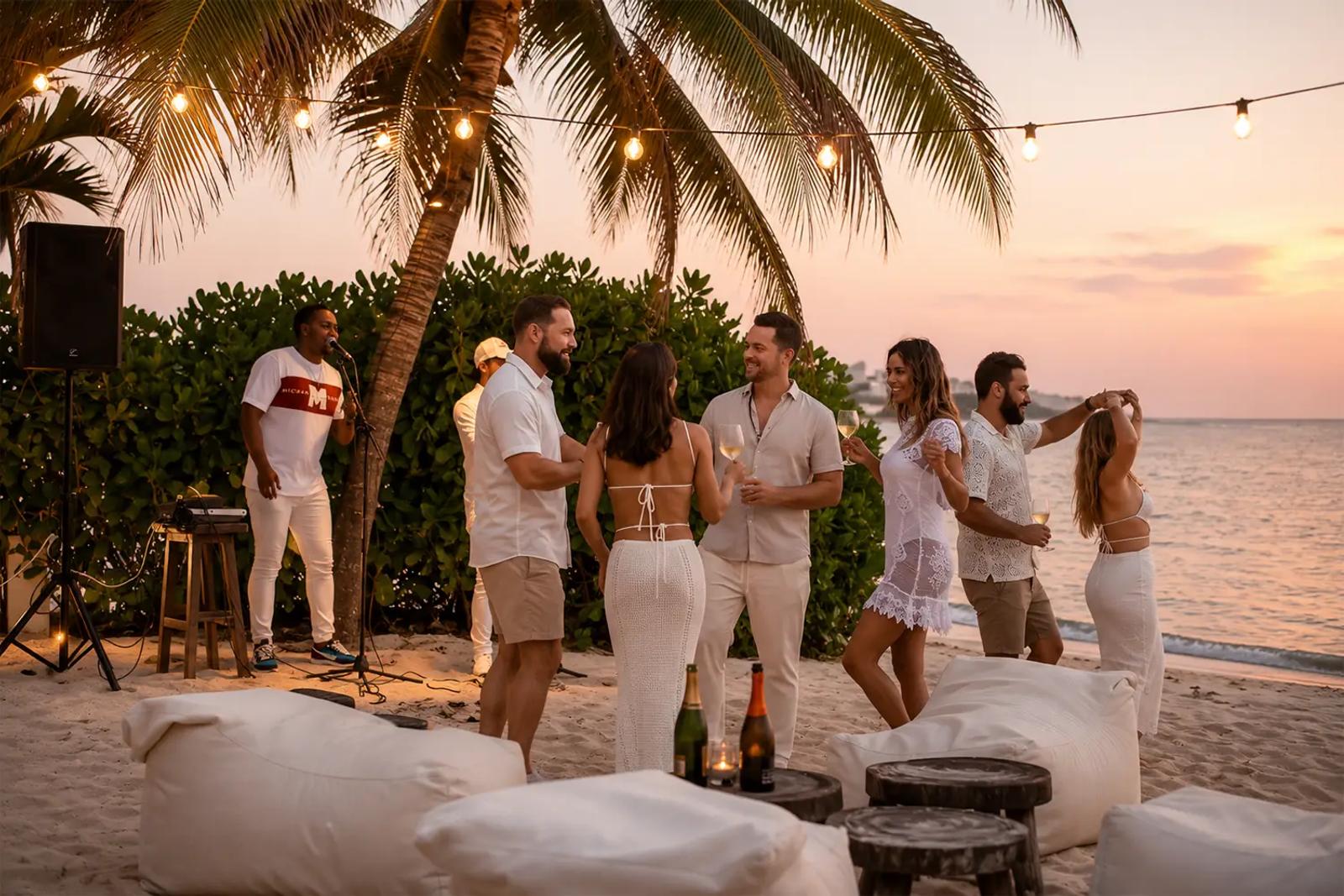 Private salsa party in a villa in Mexico.