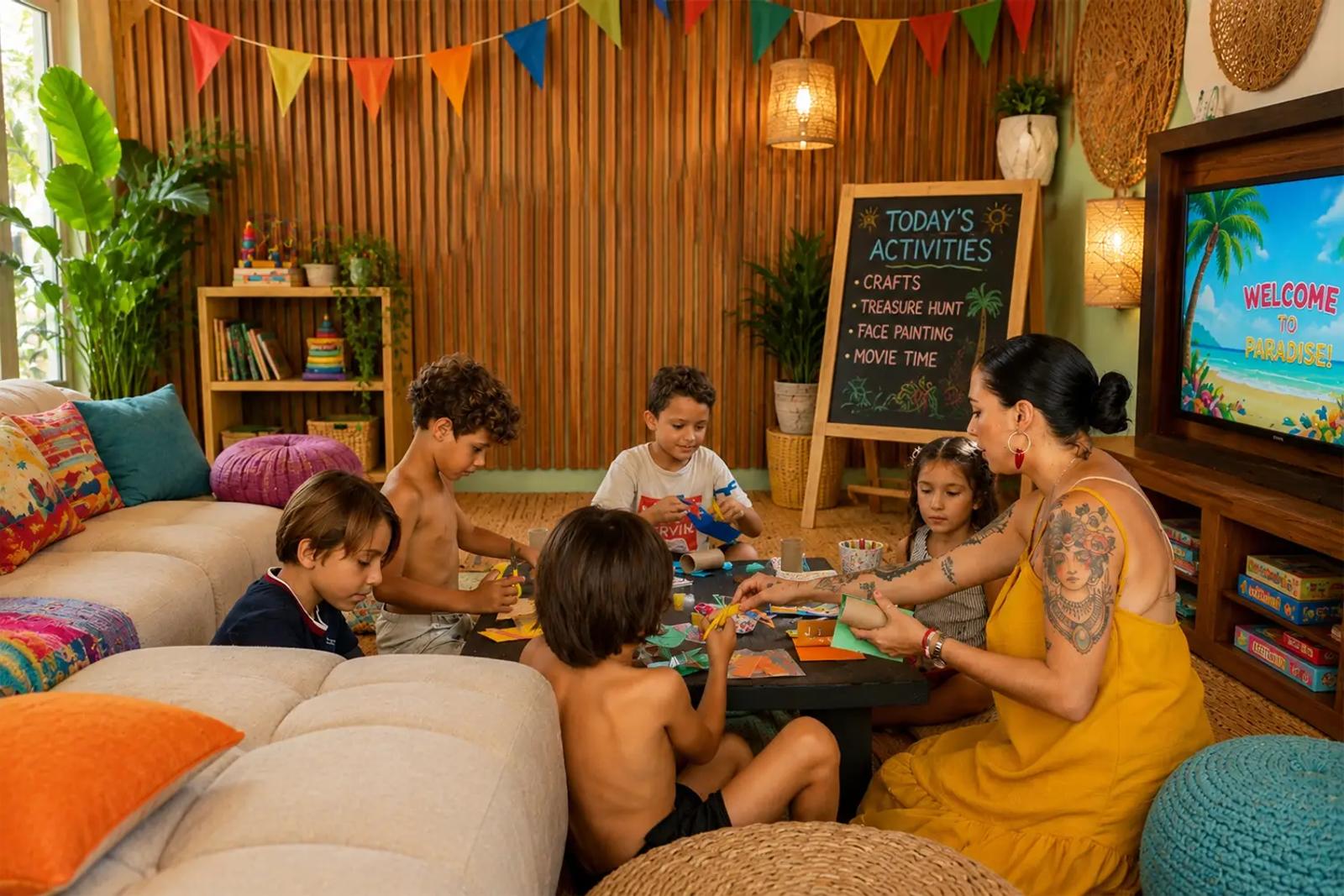 Kids Club activities with Private Villas Mexico