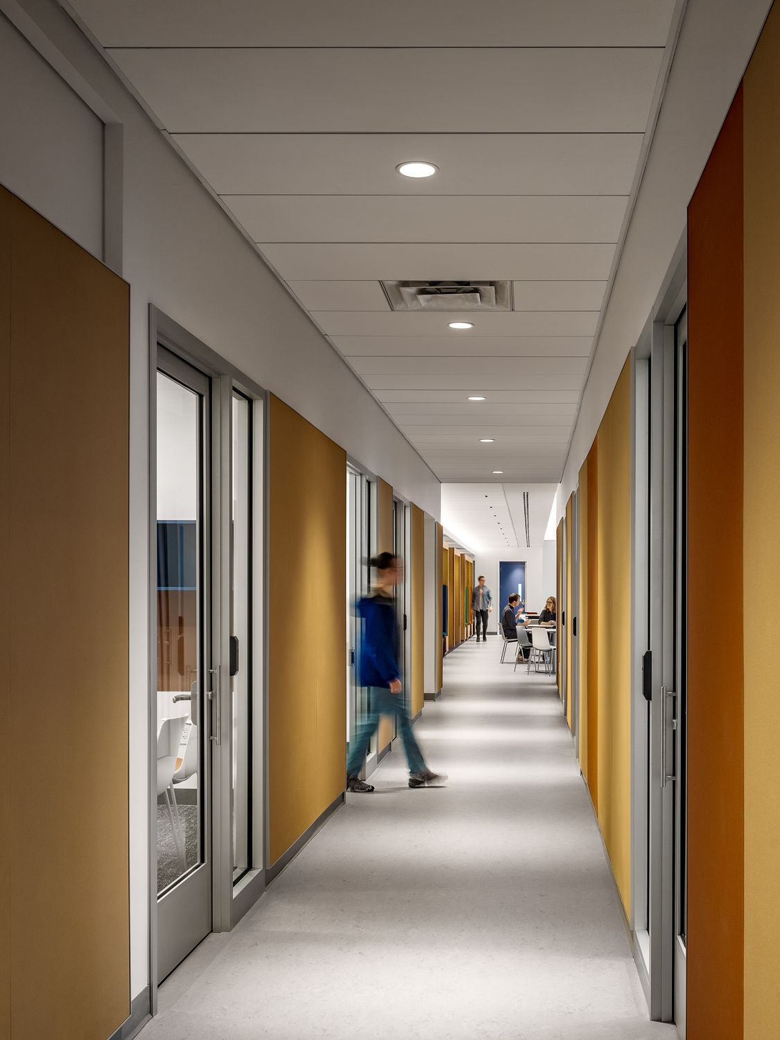 View of entrances to offices and club rooms, leading into Club Meeting Area