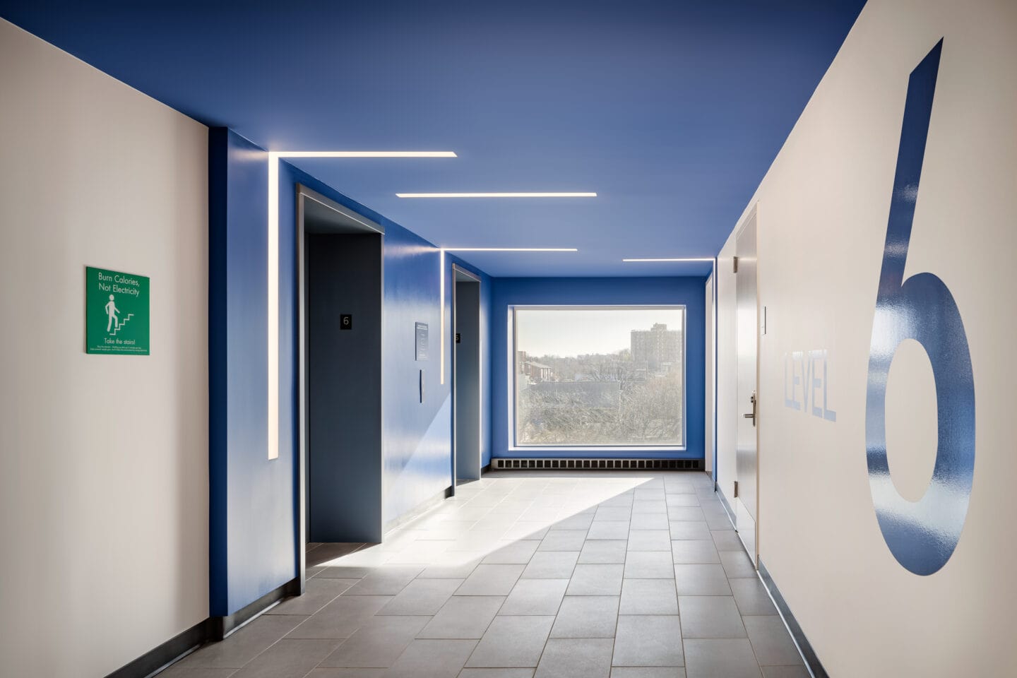 View of residential floor elevator lobby