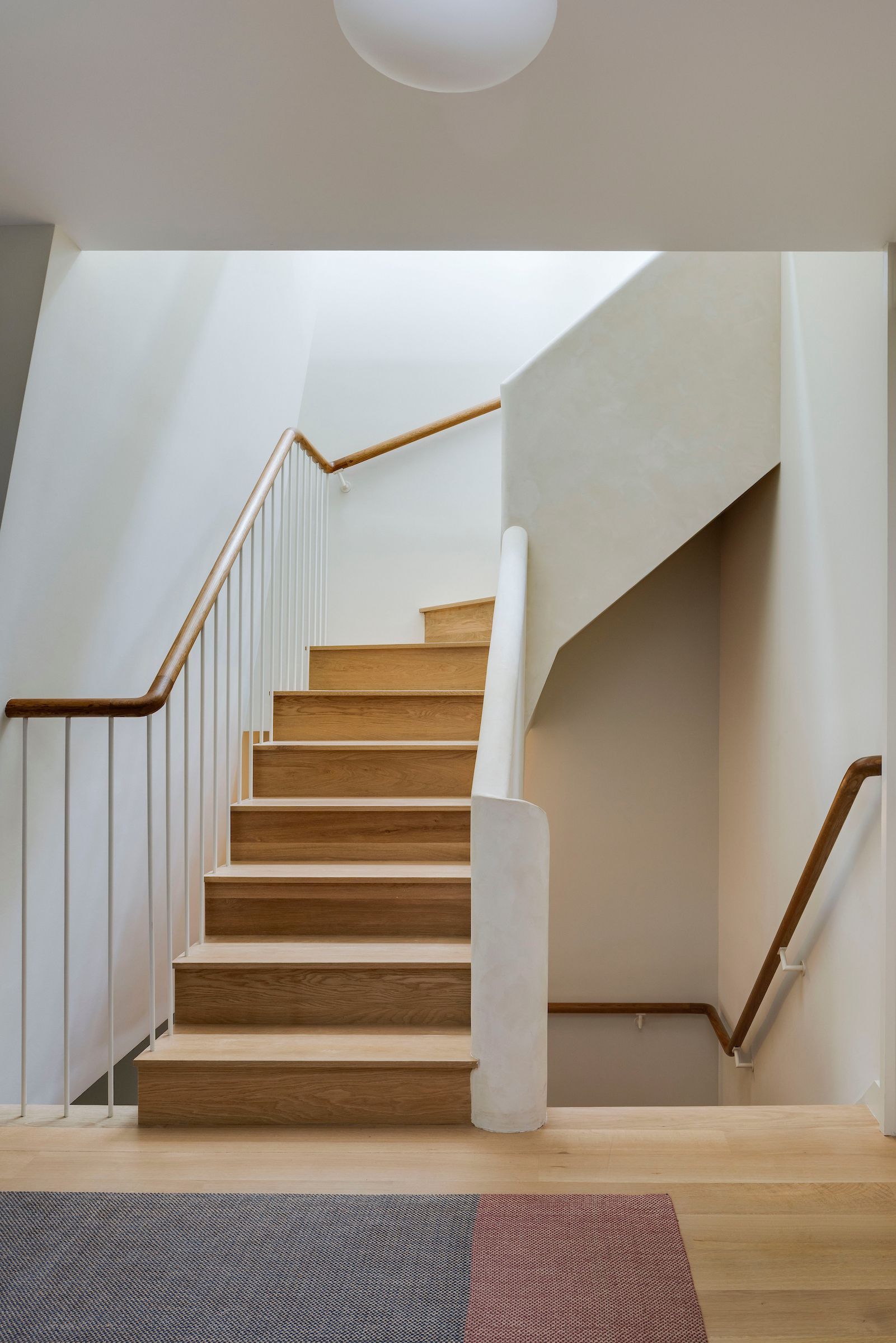 Staircase with light from a lightwell