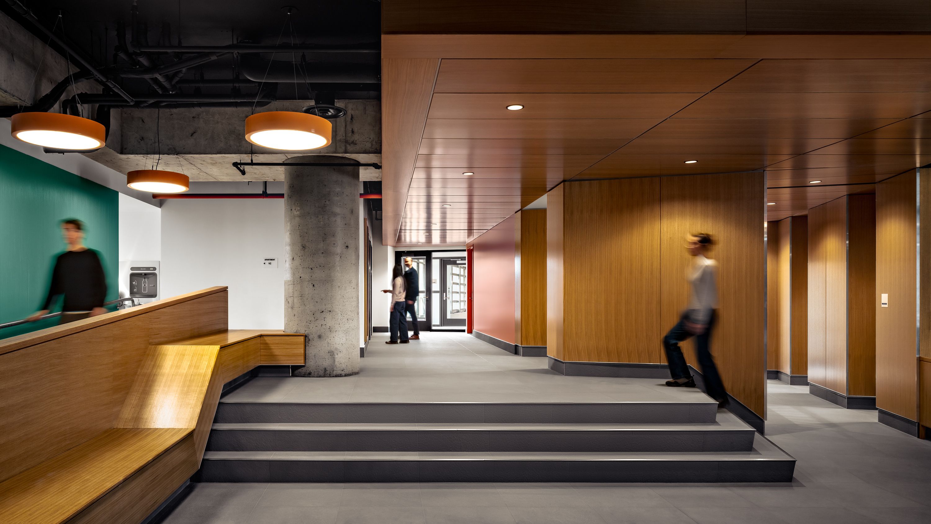 Steps creating a threshold between public and private space