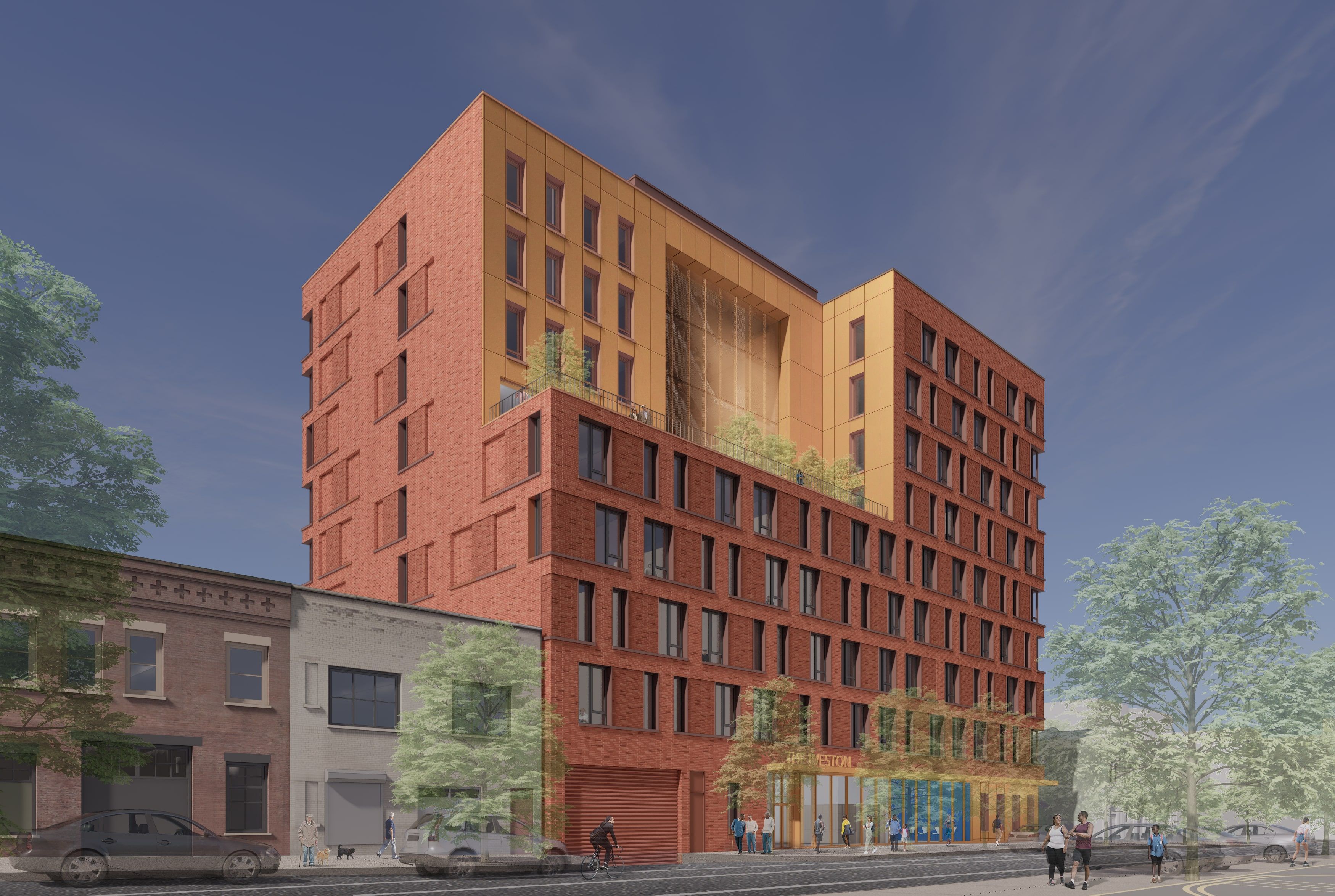 Rendering of the Weston from Bergen Street