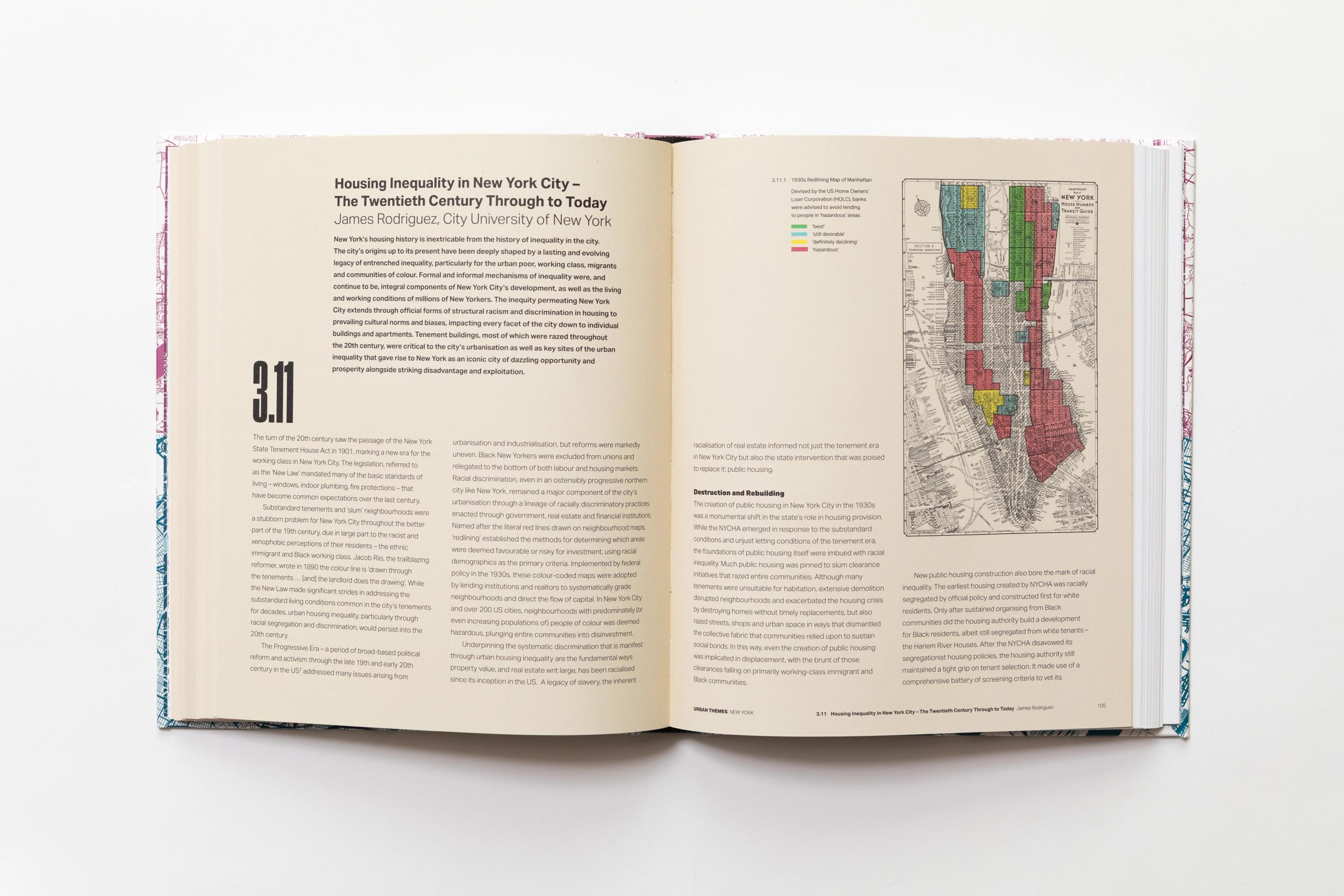 View of a spread containing a case study featured in the recently published book.