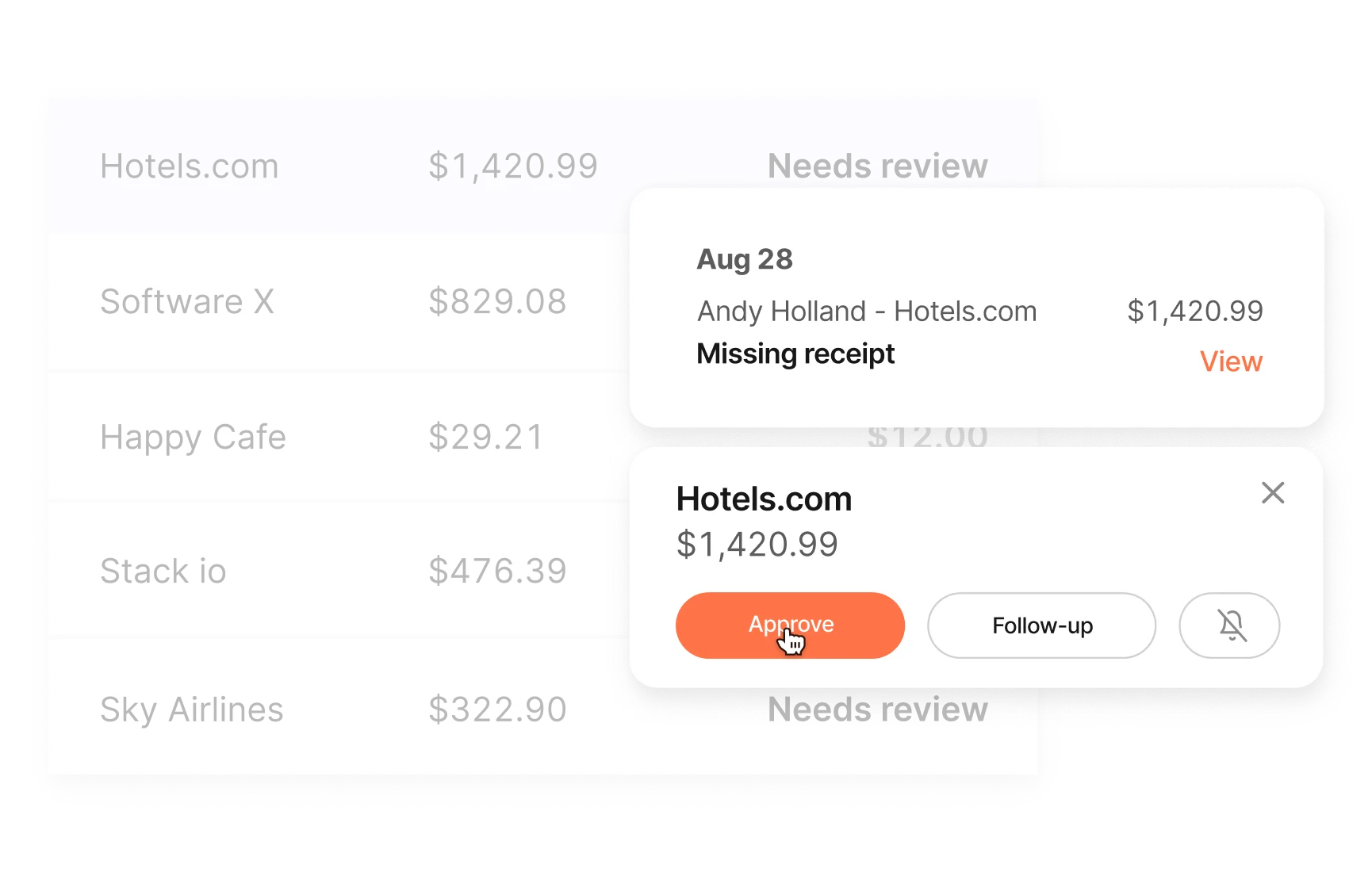 approve an expense