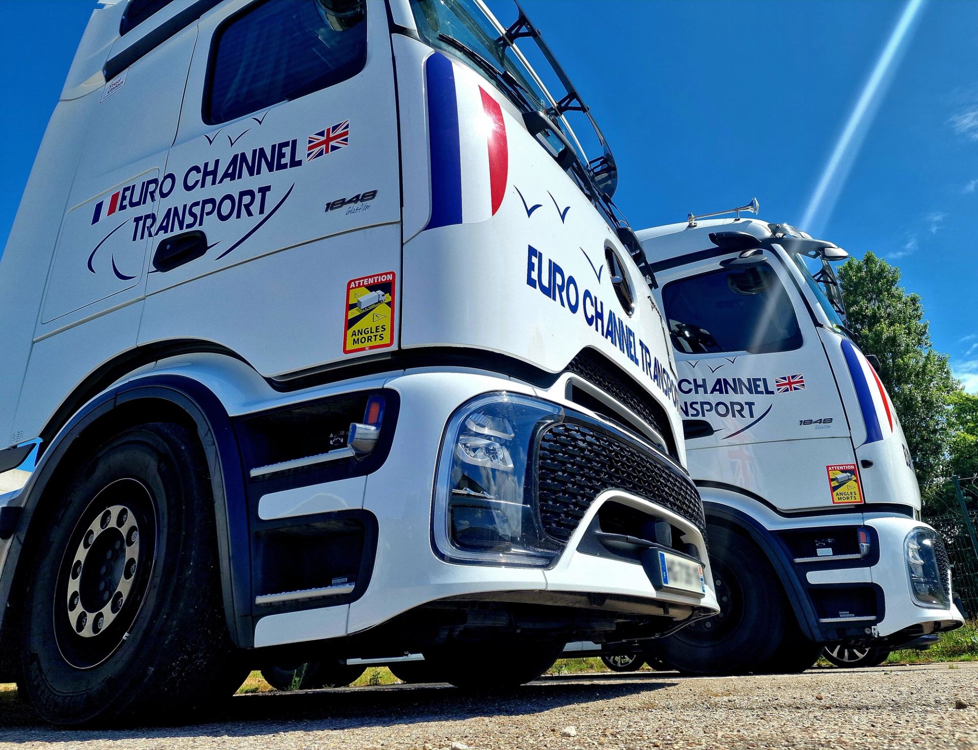 Camion Euro Channel à Londres de nuit