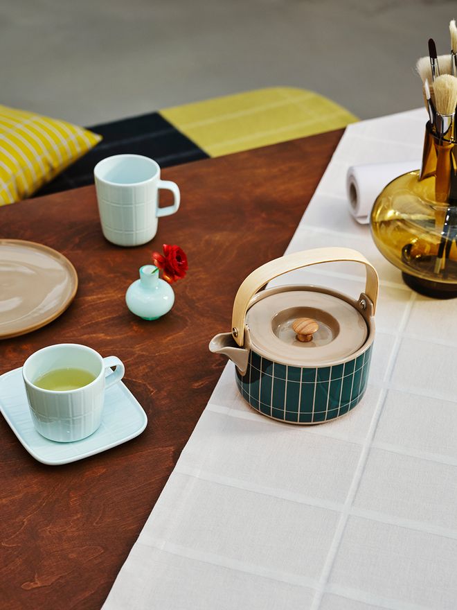 Marimekko Oiva - Tiiliskivi teapot 0,7 L, terra - dark green