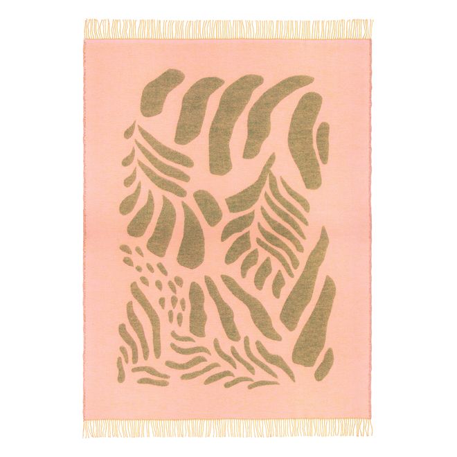 Finarte Väre throw, 130 x 170 cm, green - pink