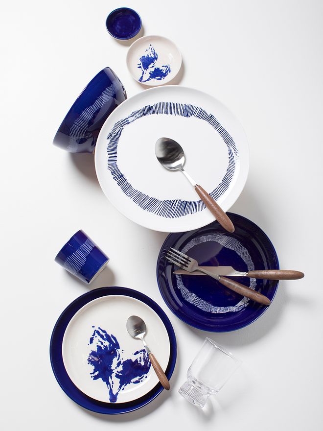 Serax  Feast plate, M, 2 pcs, blue - white