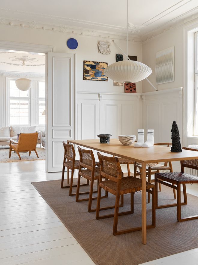 A dining room table