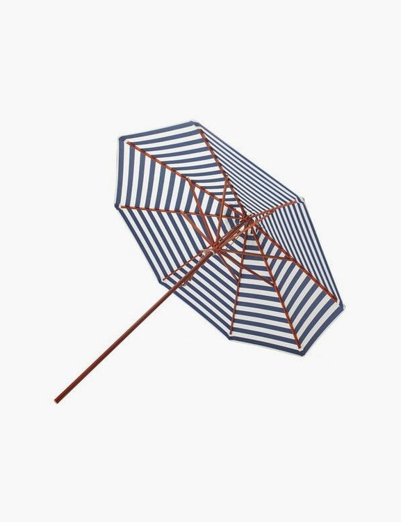 Messina parasol ø 270 cm, striped, blue - white