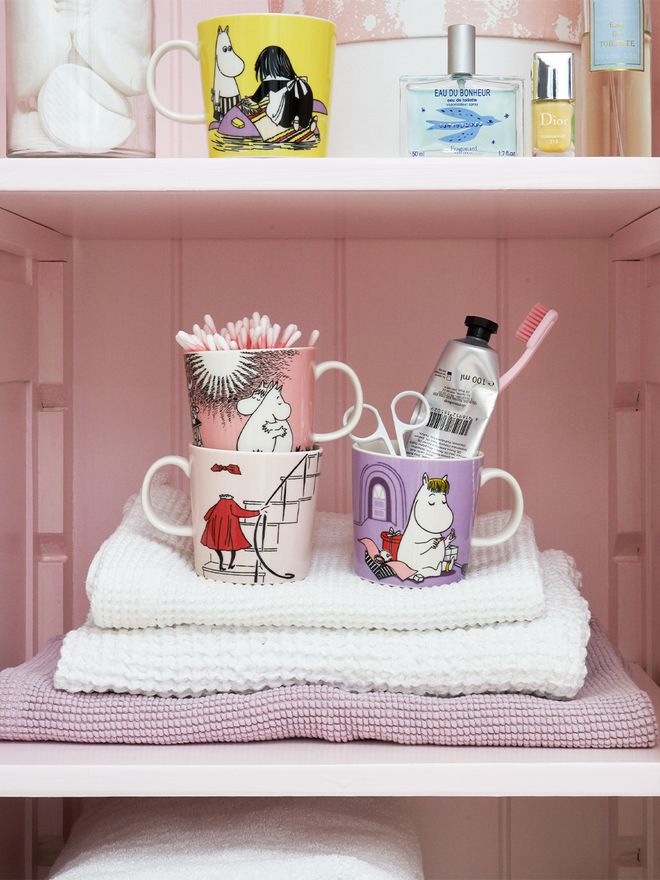 Arabia Moomin mug, Love, pink