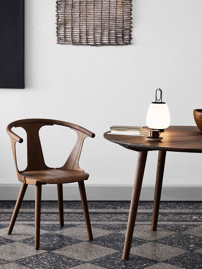&Tradition In Between SK1 chair and SK4 table, smoked oak