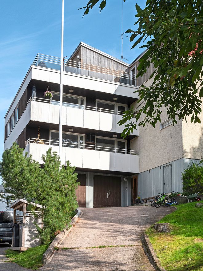 Exterior of an apartment building in Tampere, Finland
