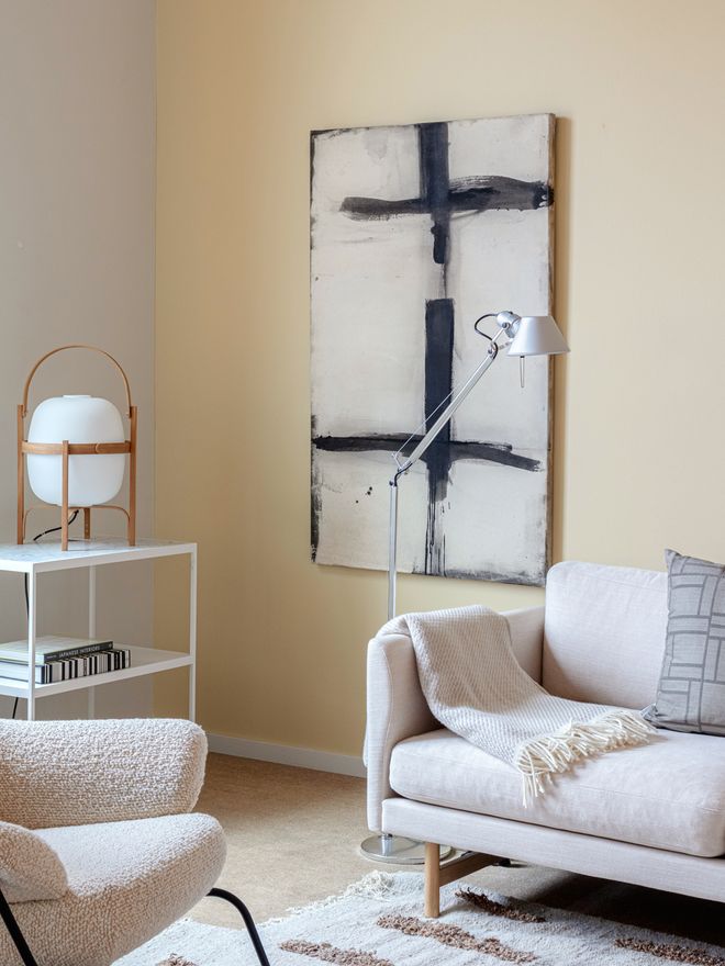 A yellow interior paint
