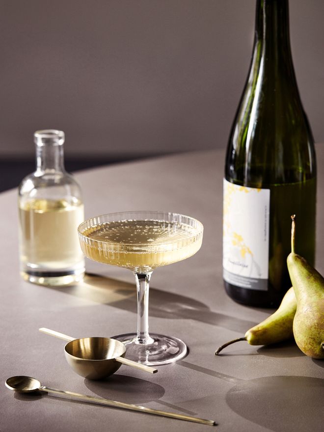 Ferm Living Ripple champagne saucer, 2 pcs, clear