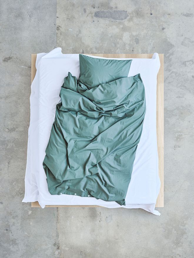 Tekla Single duvet cover, olive green