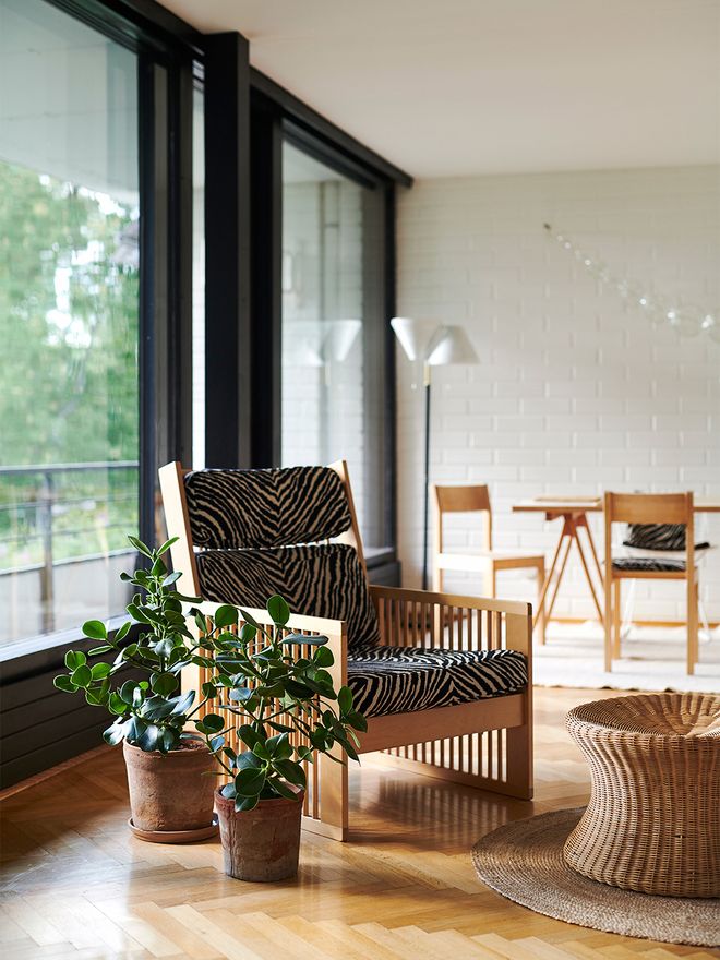 A living room in a 1960s apartment