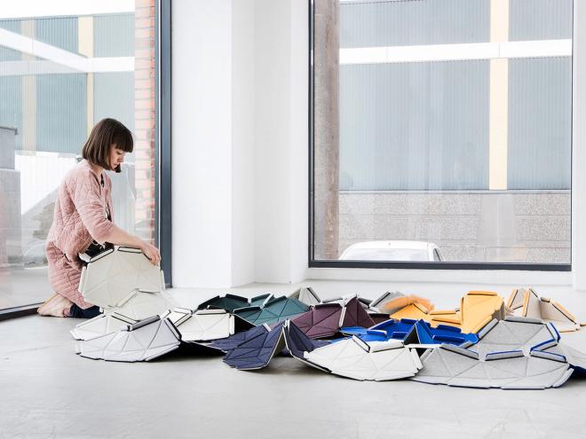 Clouds fabric tiles by Kvadrat