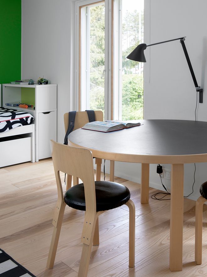 “Wooden surfaces make a stone building warm and cozy”