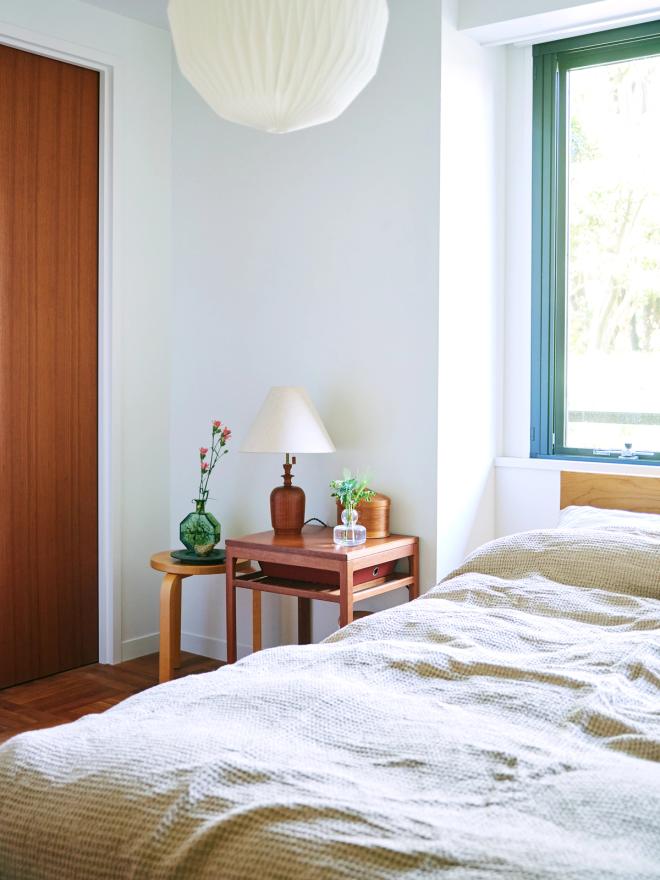 Bedroom and a nightstand