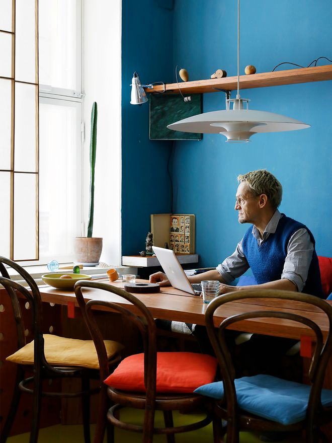 Architect Jouni Kaipia's colorful home in Helsinki
