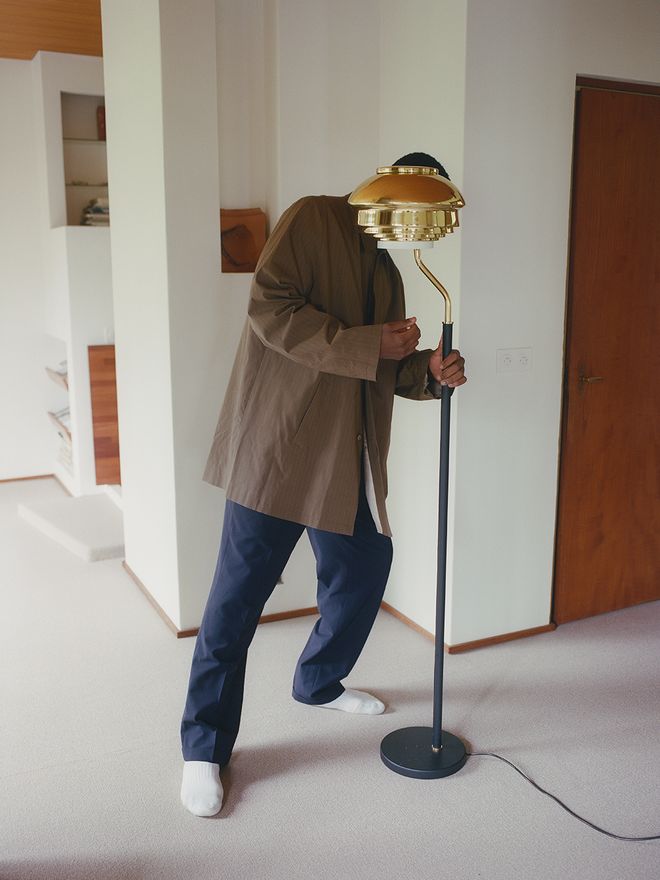Artek  Aalto floor lamp A808, brass