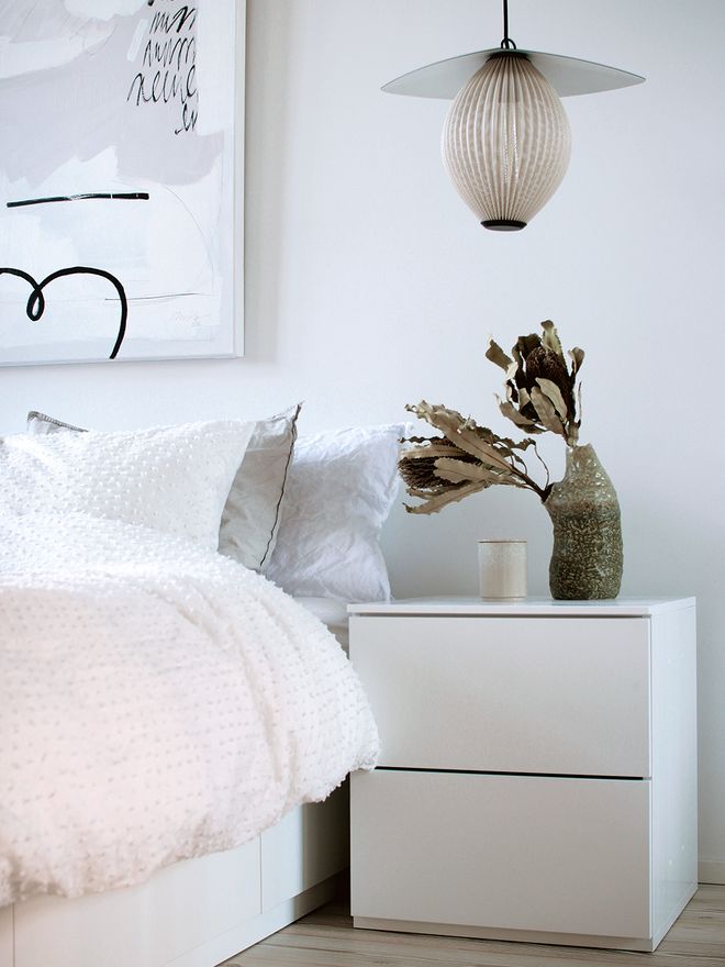 Lundia  Fuuga nightstand with two drawers, white