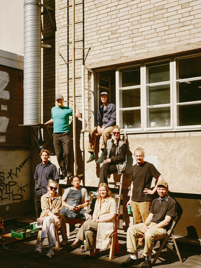 Minestrone Workshop sitting outside their office