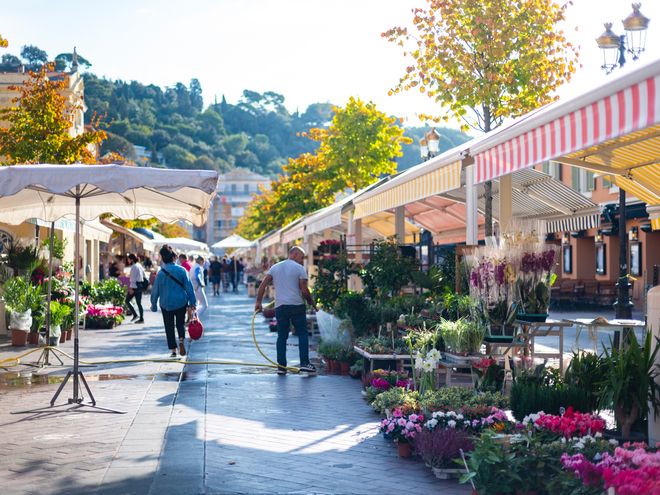 Cours Saleya outdoor market in Nice