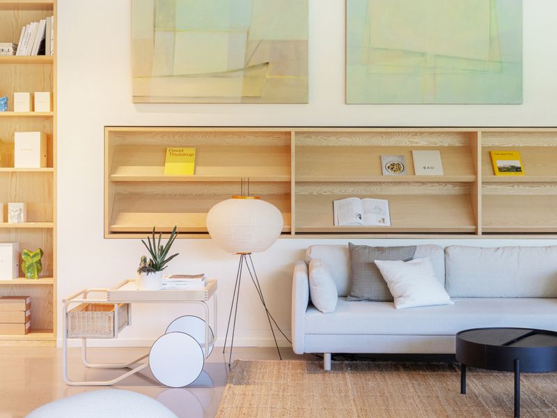 Onni Alanko’s paintings at Finnish Design Shop’s showroom summer exhibition