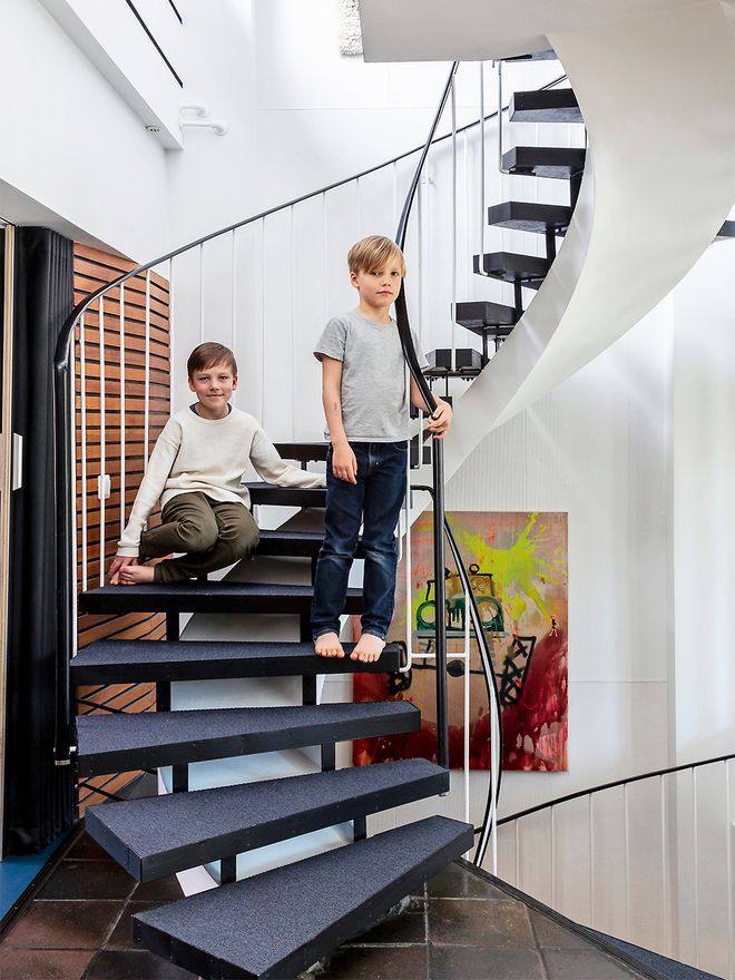 A spiral staircase 1960s