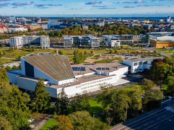 Finlandia Hall seen from above