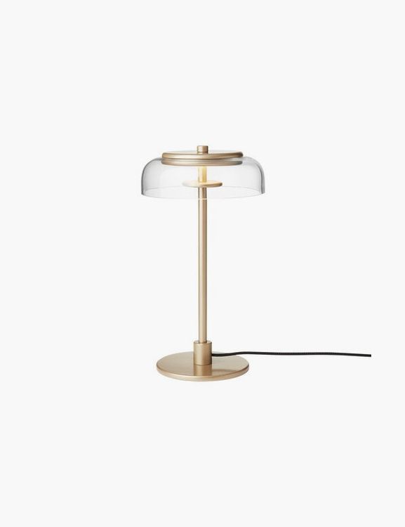 Blossi table lamp, small, Nordic gold - clear