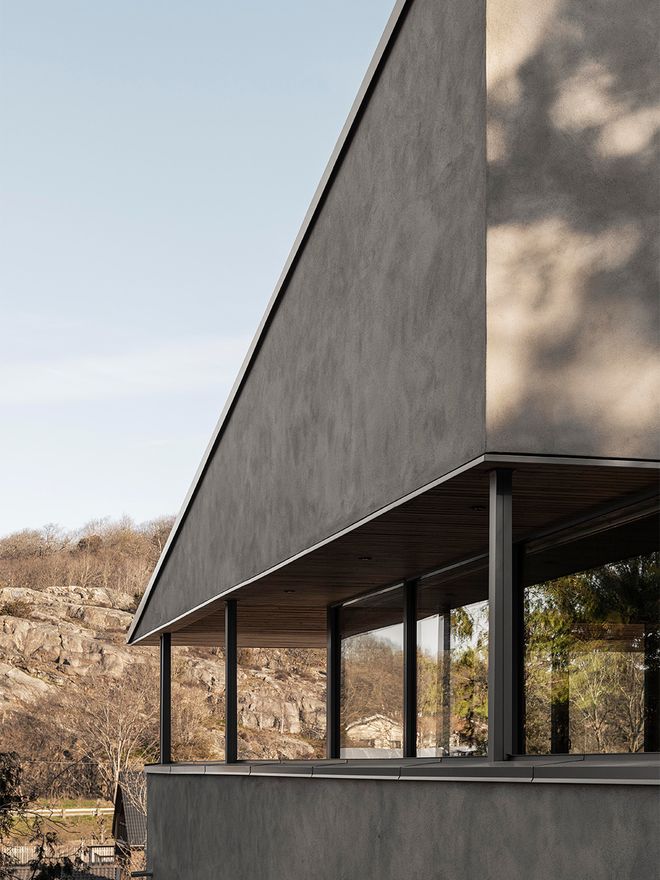 An image featuring the facade of Villa Radal, a private home designed by Olson Lyckefors architects.