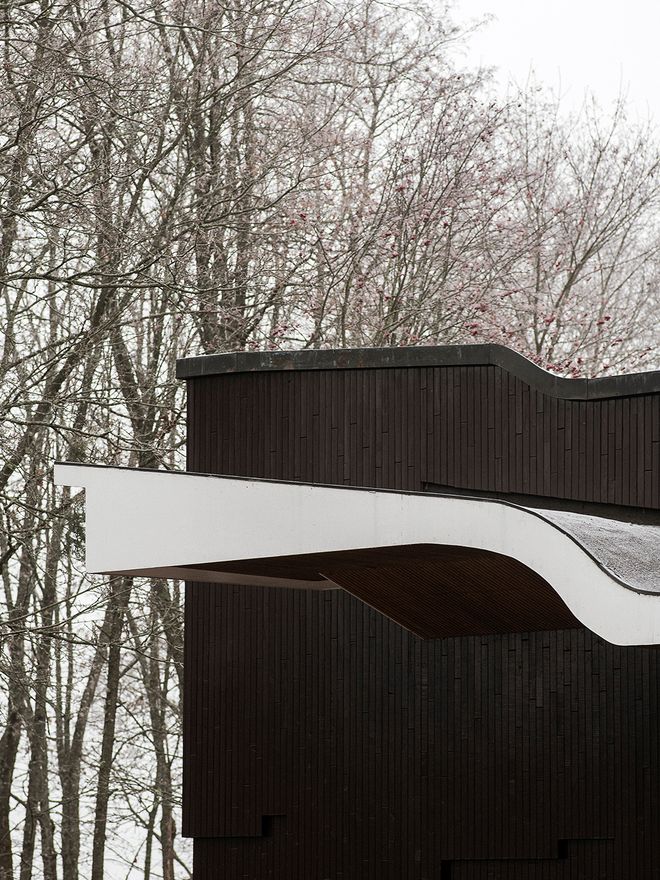 A detail in the Villa Kokkonen facade