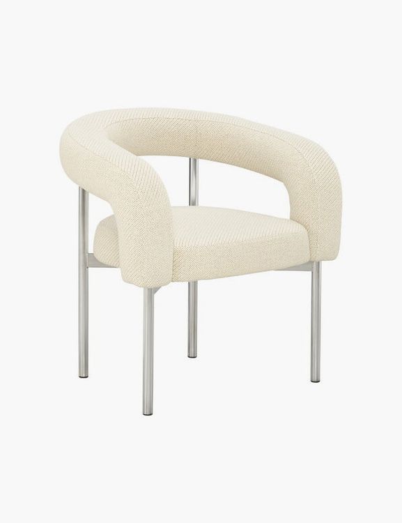 Boa chair, chrome - light beige Kvadrat Coda2 103