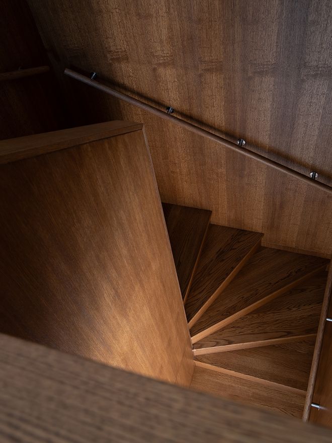 Wooden custom-made staircase