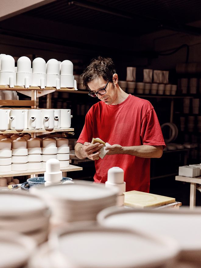 Brian Keaney at Tonfisk Design's workshop.