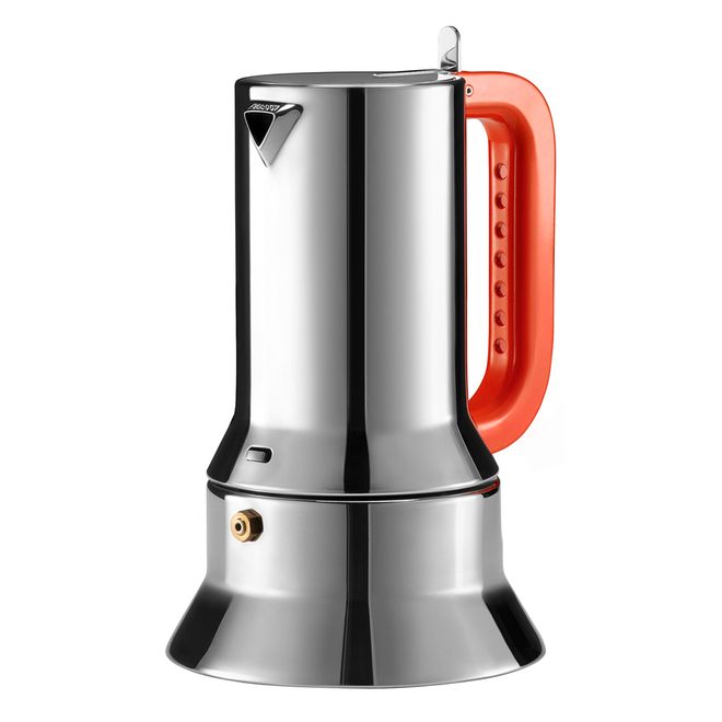 Alessi Espresso coffee maker 9090 manico forato, orange, 3 cups