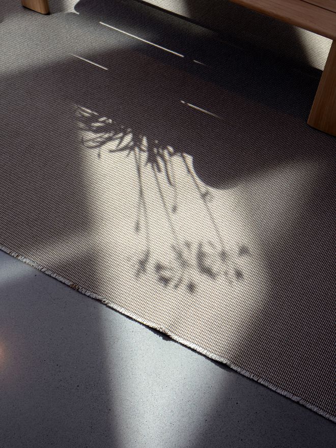 Shadows of flowers cast onto the floor